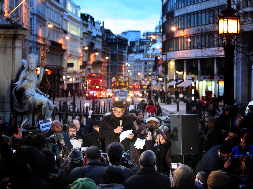 The US civil rights activist Jesse Jackson told Occupy London protesters camped outside St Paul’s Cathedral yesterday that theirs was a “moral cause”