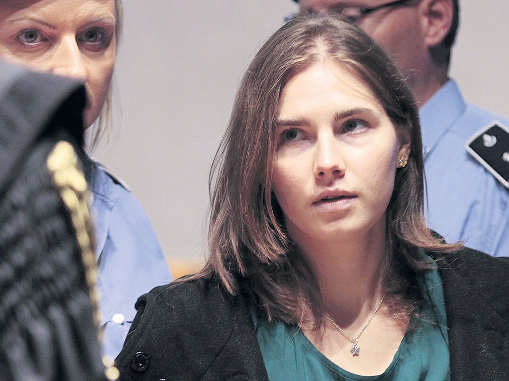 Amanda Knox, during her appeal hearing in Perugia earlier this year