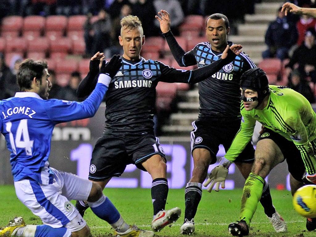 Gomez equalises for Wigan