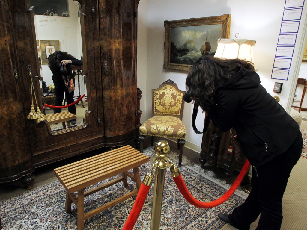An armoire with a note written by the singer sold for $25,750