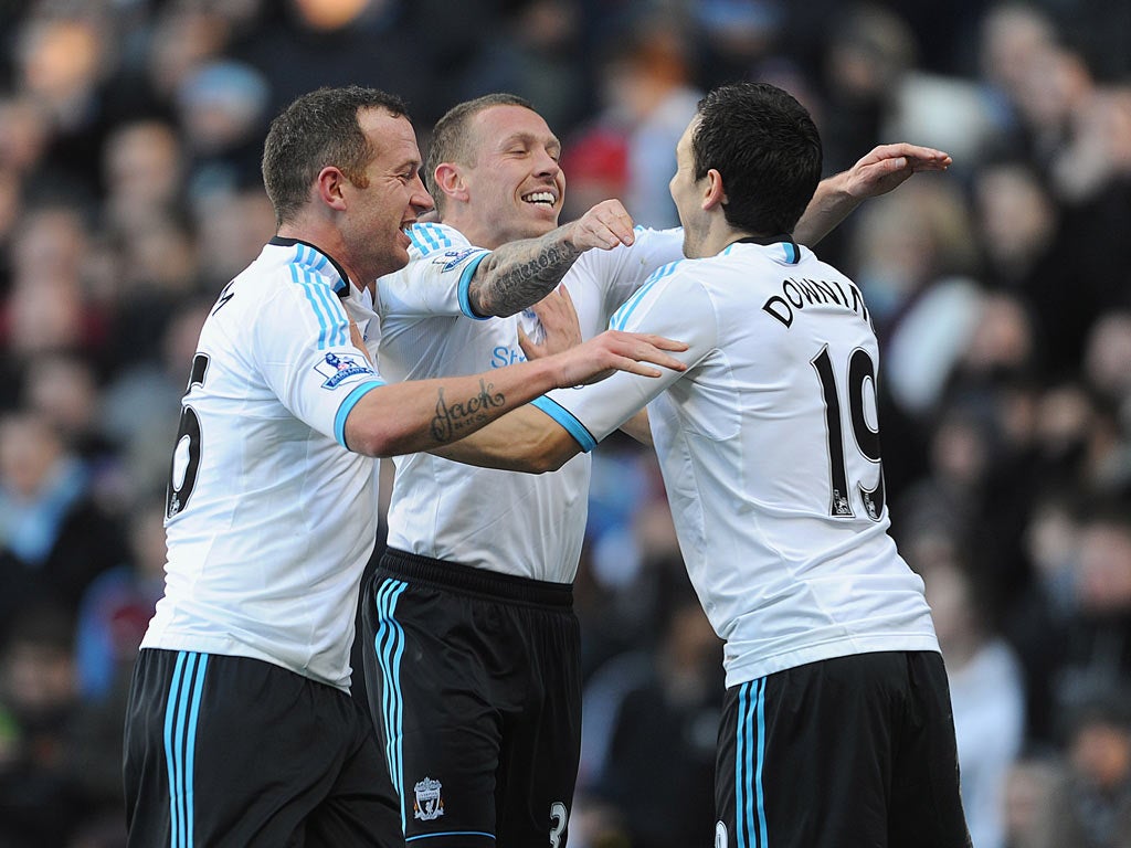 Downing returned to Villa Park with Liverpool