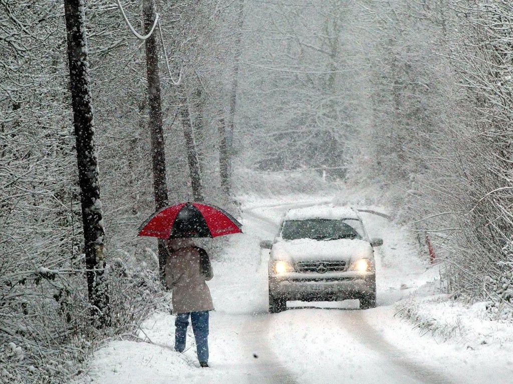 December 2012 - with large parts of the country covered in snow