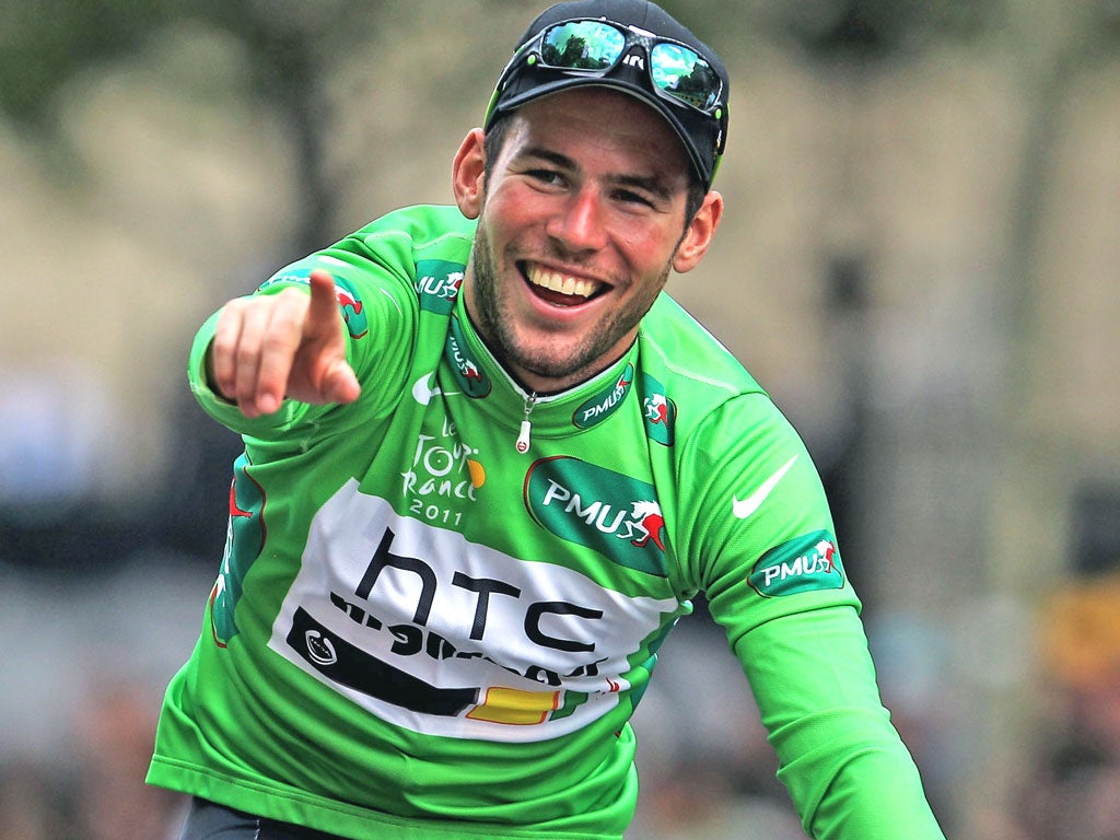 Green machine: Mark Cavendish