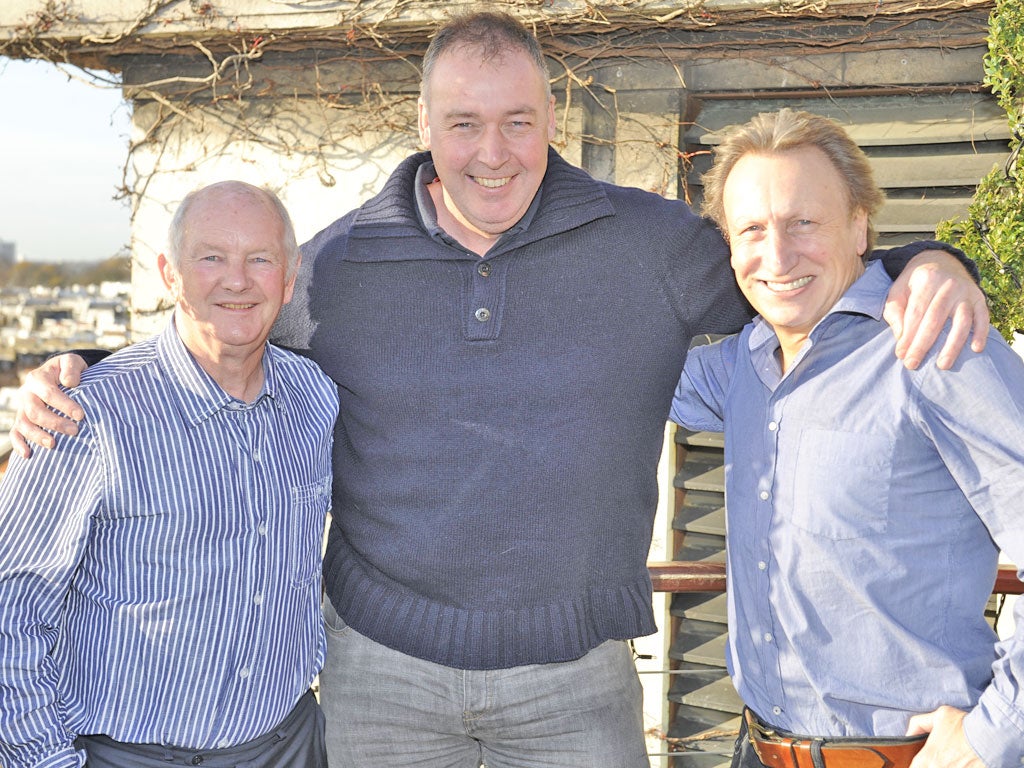 <p>Brian Ashton, Angus Fraser and Neil Warnock</p>