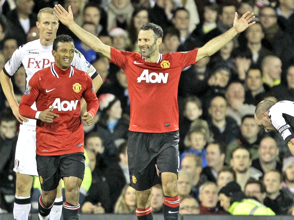 Giggs scored Manchester United's third