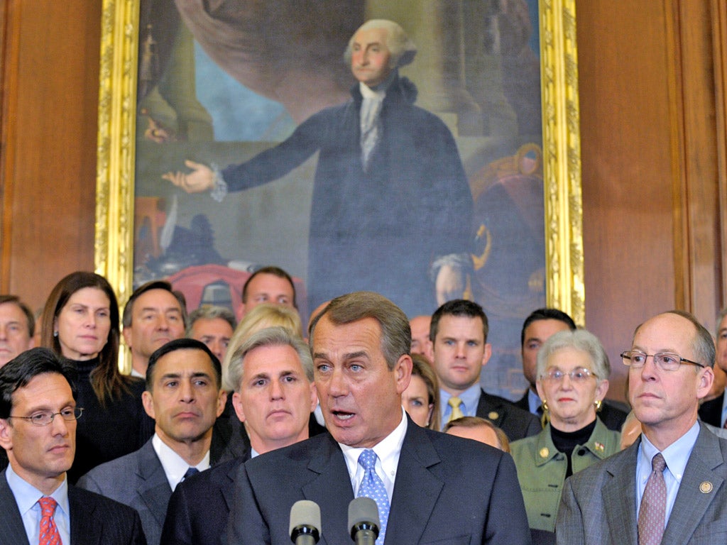 The House Speaker, John Boehner, has not been spared by his Republican colleagues