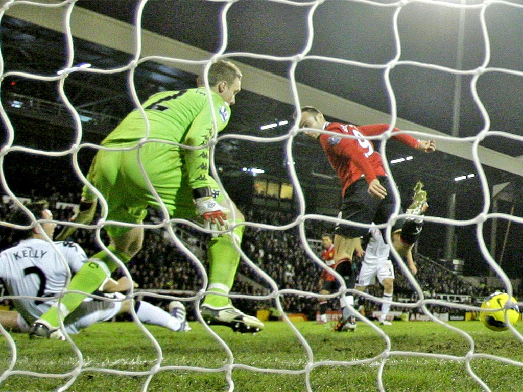 Dimitar Berbatov backheels United's fifth goal last night past David Stockdale