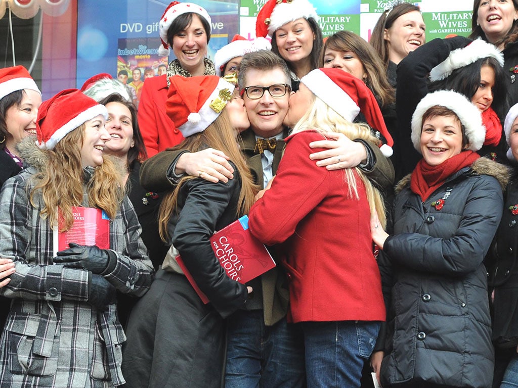 Gareth Malone celebrates taking the Christmas No 1 spot