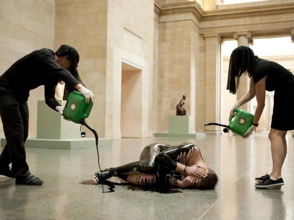 Well oiled: A protest against BP at Tate Britain