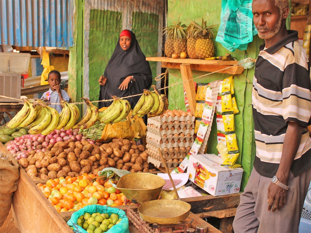 Ahmed Kalif, a trader using Save The Children's voucher scheme in Kenya