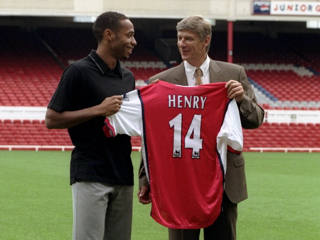 Thierry Henry first joined Arsène Wenger at Arsenal in 1999