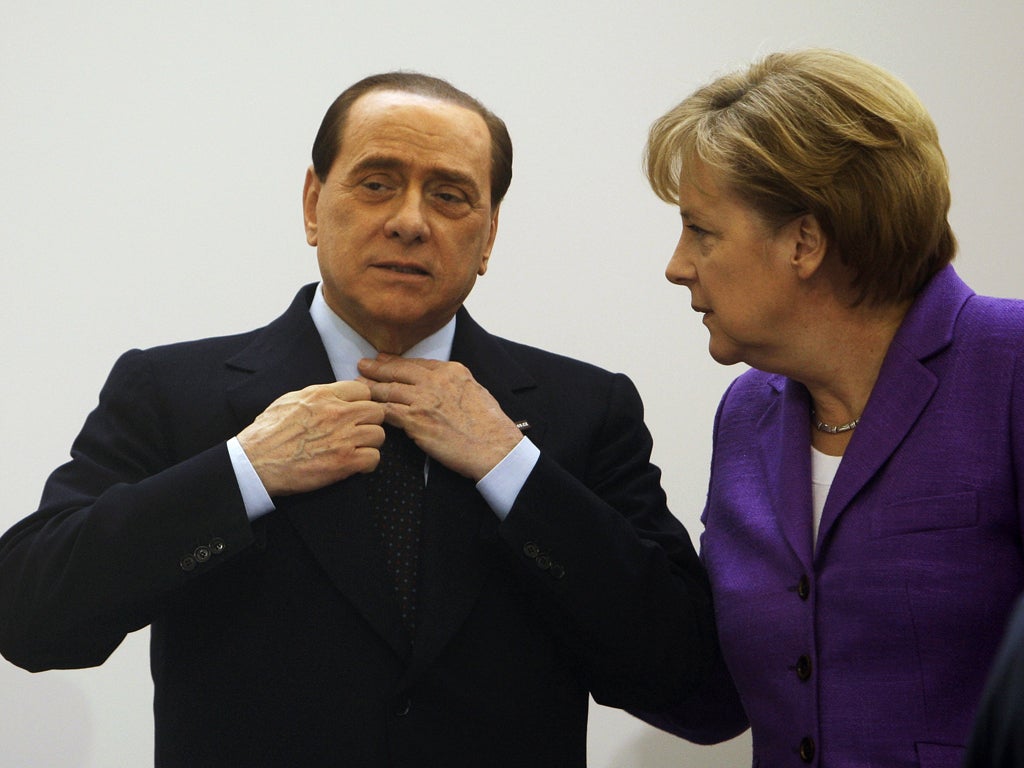 Angela Merkel believed Silvio Berlusconi's administration was not capable of dealing with the debt crisis, according to the report