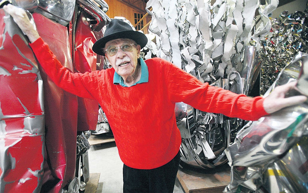 'This stuff is marvellous': Chamberlain in his Shelter Island studio last year