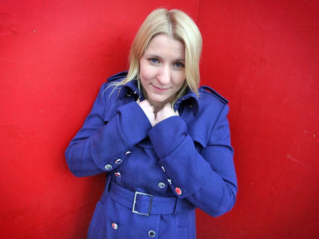 Pippa Mann in London yesterday. 'You couldn't do it
if you were scared of crashing'