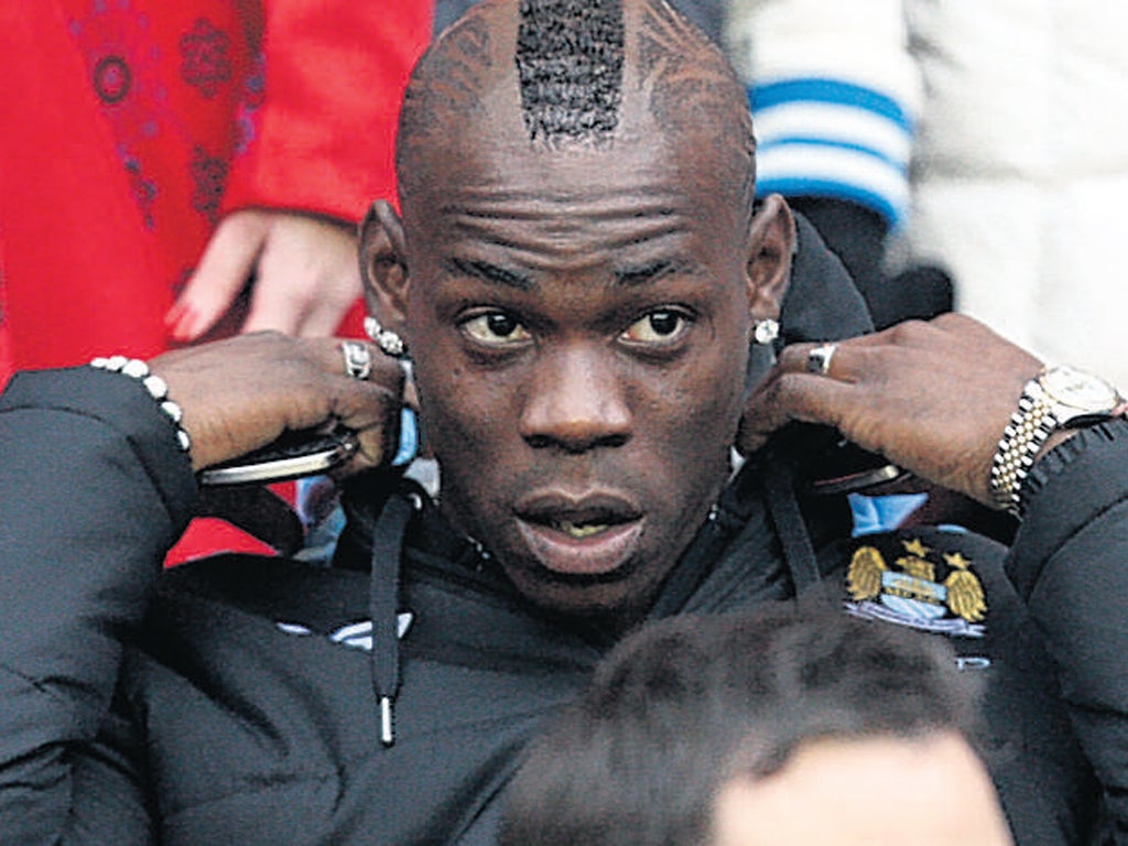 Mario Balotelli is set to miss the United game due to an ankle injury