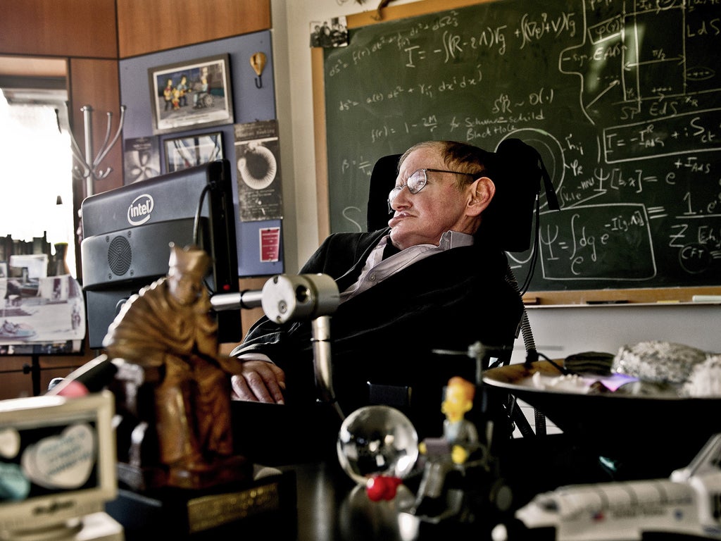 Professor Stephen Hawking in his office at the Department of Applied Mathematics and Theoretical Physics at Cambridge University Science Museum/Sarah Lee