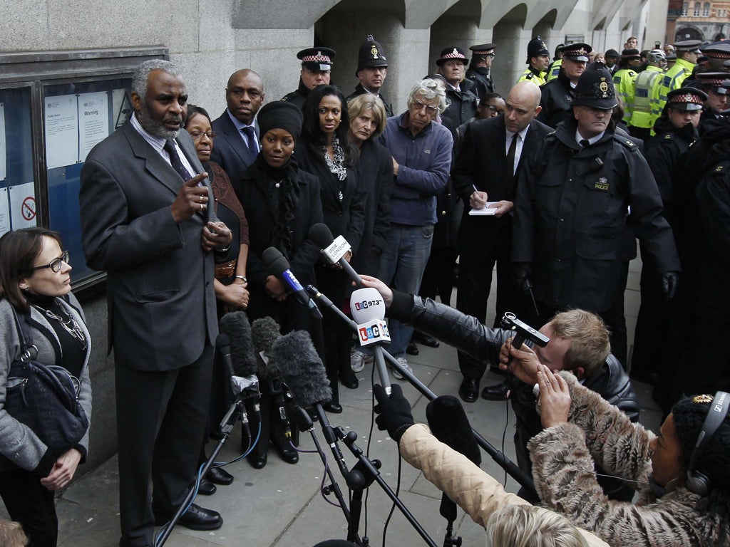 Neville Lawrence addressing the media last week