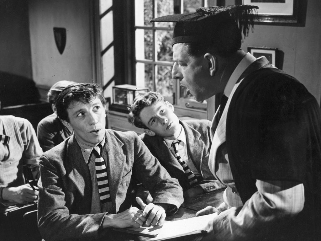 I had no great aspirations regarding roles: Fowler (left) in John Paddy Carstairs' 'Top of the Form' (1953)