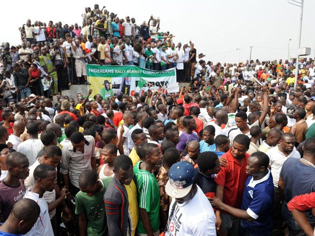 Trade unions began a paralysing national strike in Nigeria today