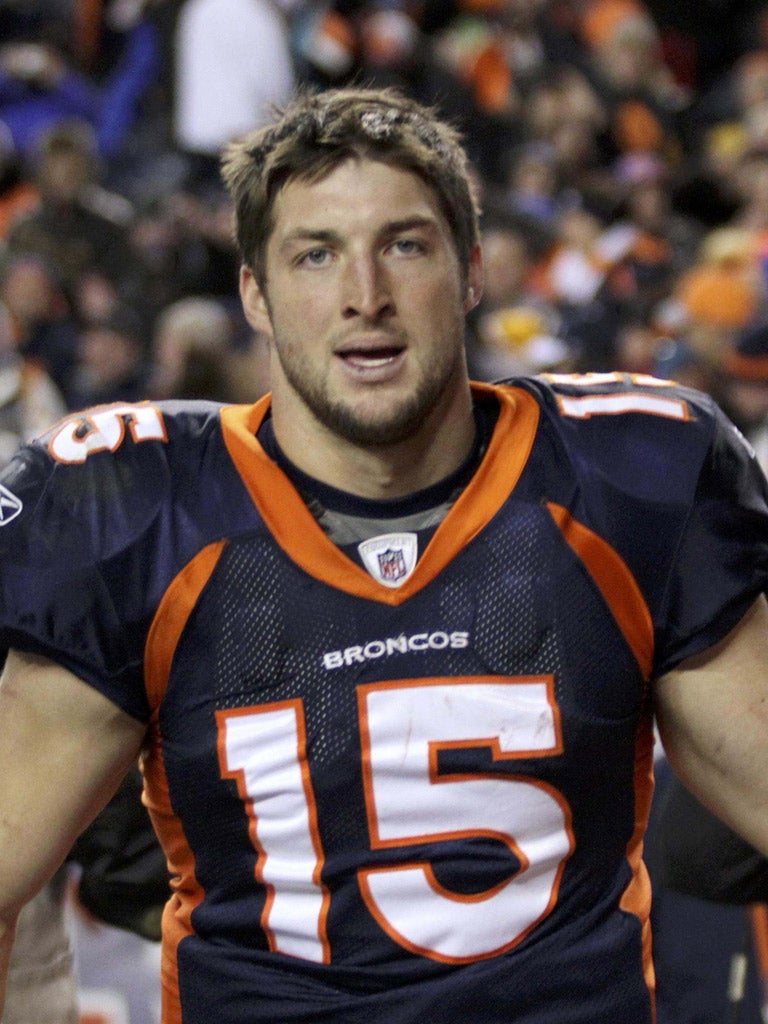 TIM TEBOW: The Denver Broncos quarterback has become a cult hero across the States