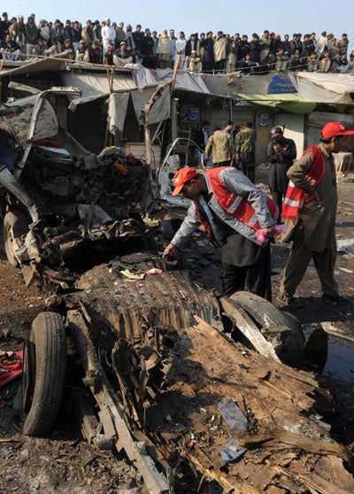 The explosion hit vehicles being used by the militia in the Khyber region