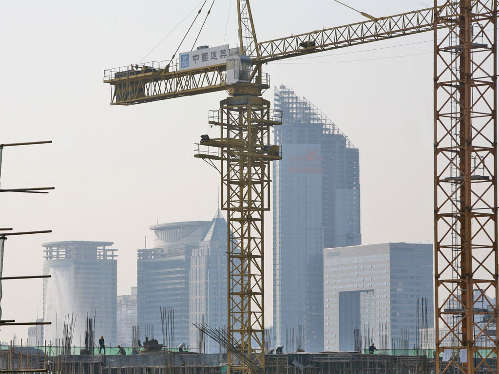 Construction of the Olympic Boulevard in Qingdao, China