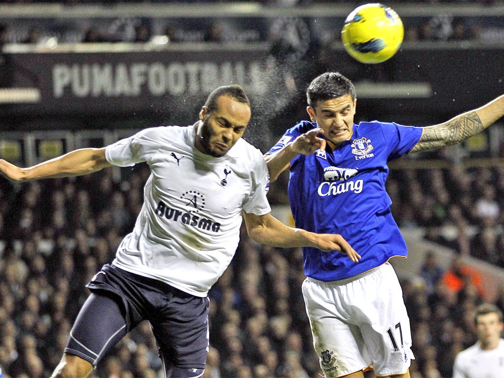 Younes Kaboul and Tim Cahill go head to head last night