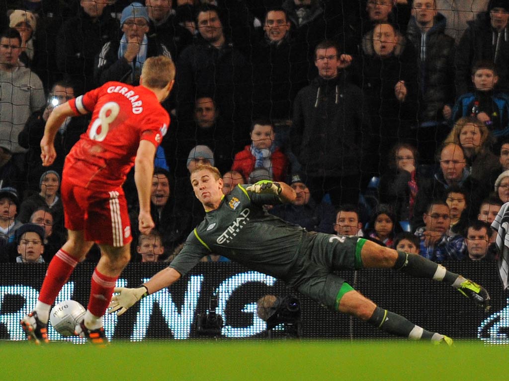 <b>MANCHESTER CITY</b><br/>

<b>Joe Hart</b><br/>

Fantastic agility to keep Liverpool from scoring in the early stages, and was close to saving penalty. 6/10