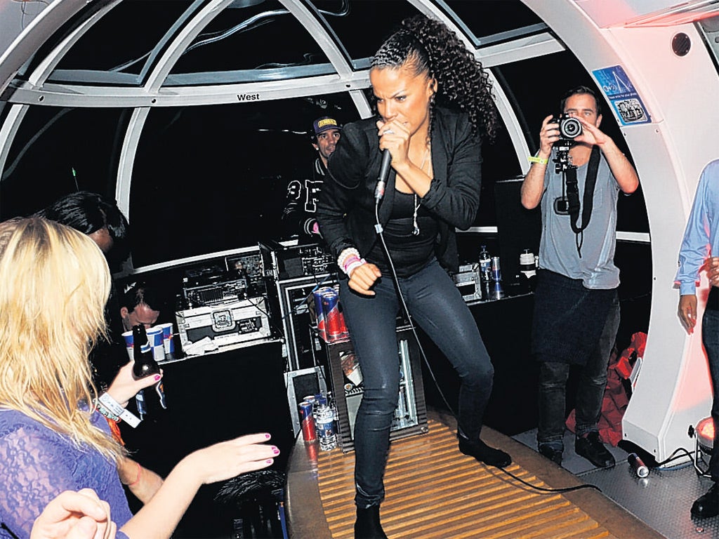 Ms Dynamite on the London Eye