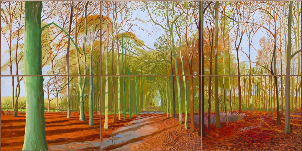 One of the highlights of the Met show is sure to be the landscapes he has painted in his native Yorkshire including ‘Woldgate Woods, 21, 23 &amp; 29 November 2006’ (David Hockney/Richard Schmidt )