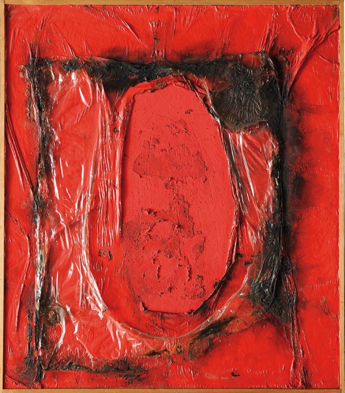 Red Plastic 1961, Alberto Burri