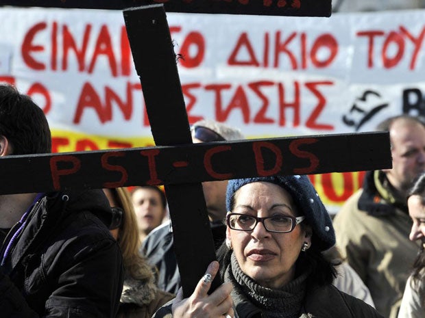 Strikes and demonstrations over government cuts hit Athens today