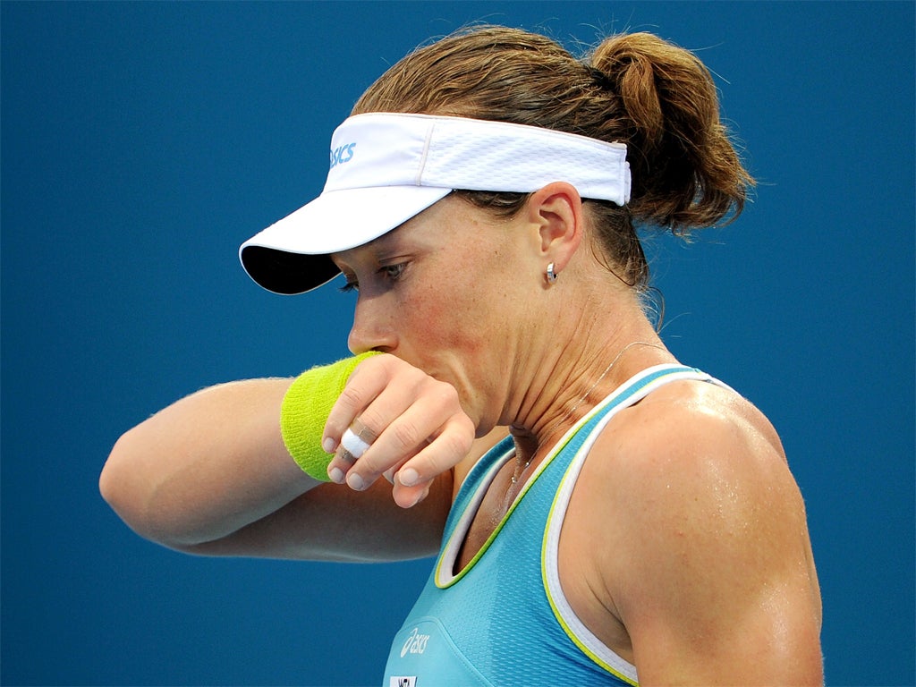 Sam Stosur said after her first-round defeat: 'I'm very close to crying'