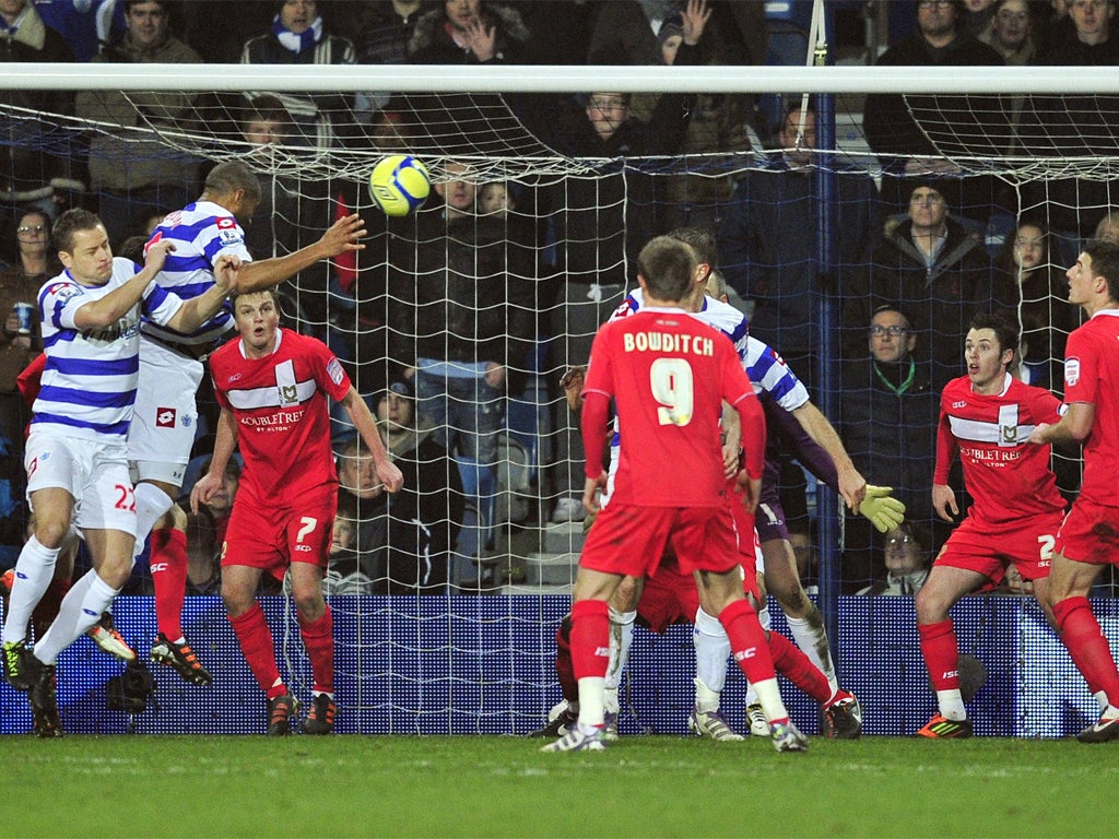 Danny Gabbidon heads QPR into the 4th round