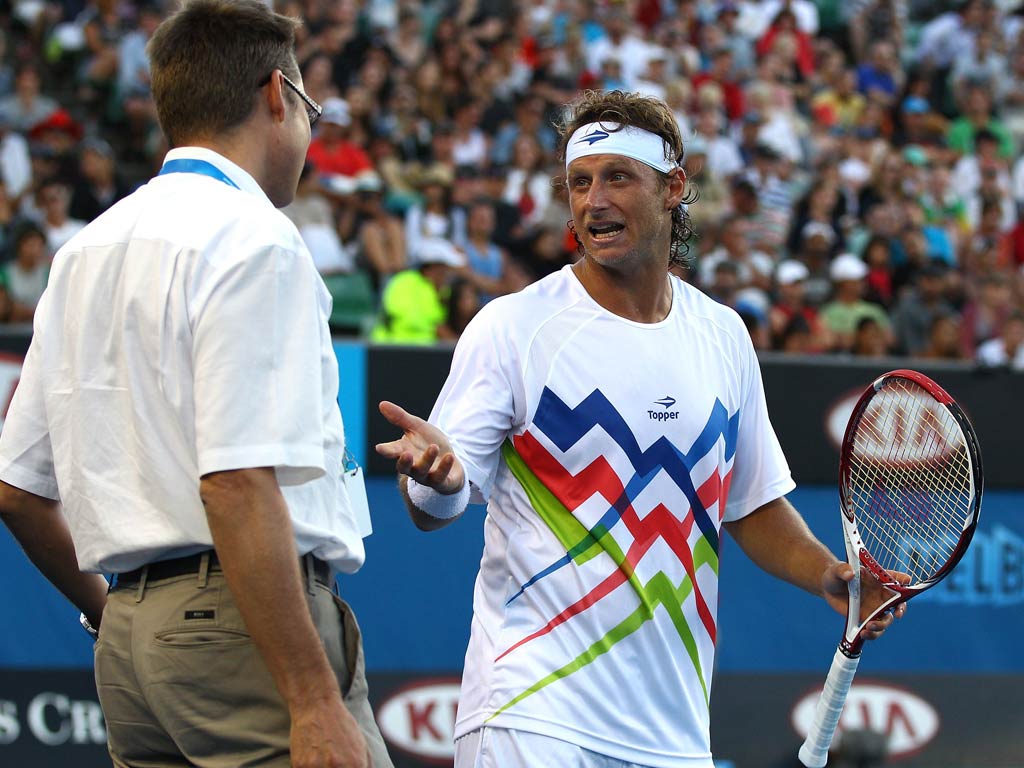 David Nalbandian was furious in defeat