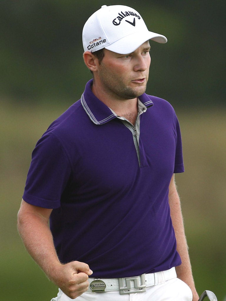 BRANDEN GRACE: The South African won the
play-off for his second victory in succession