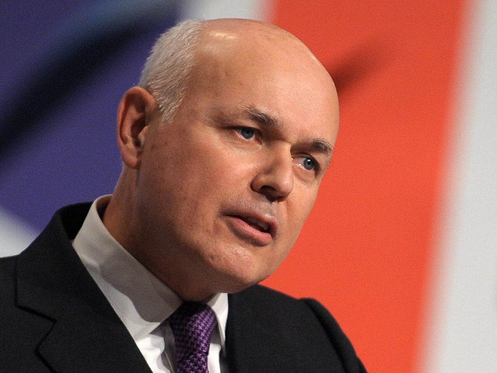 Iain Duncan Smith's remarks came as ministers braced themselves for a bruising clash with the House of Lords over the planned reforms