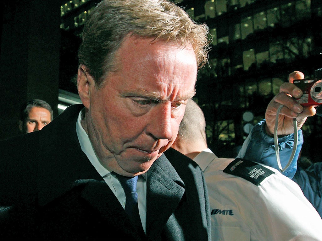 Harry Redknapp leaving Southwark Crown Court yesterday