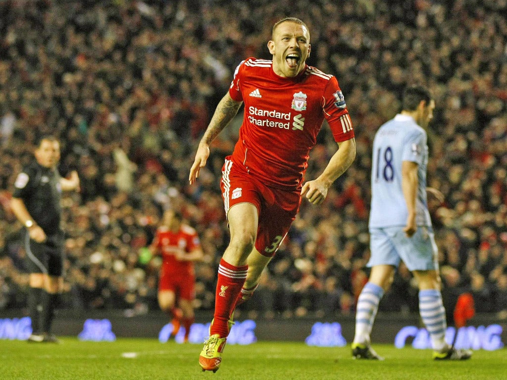 Craig Bellamy enjoys scoring the winner against his old club Manchester City on Wednesday