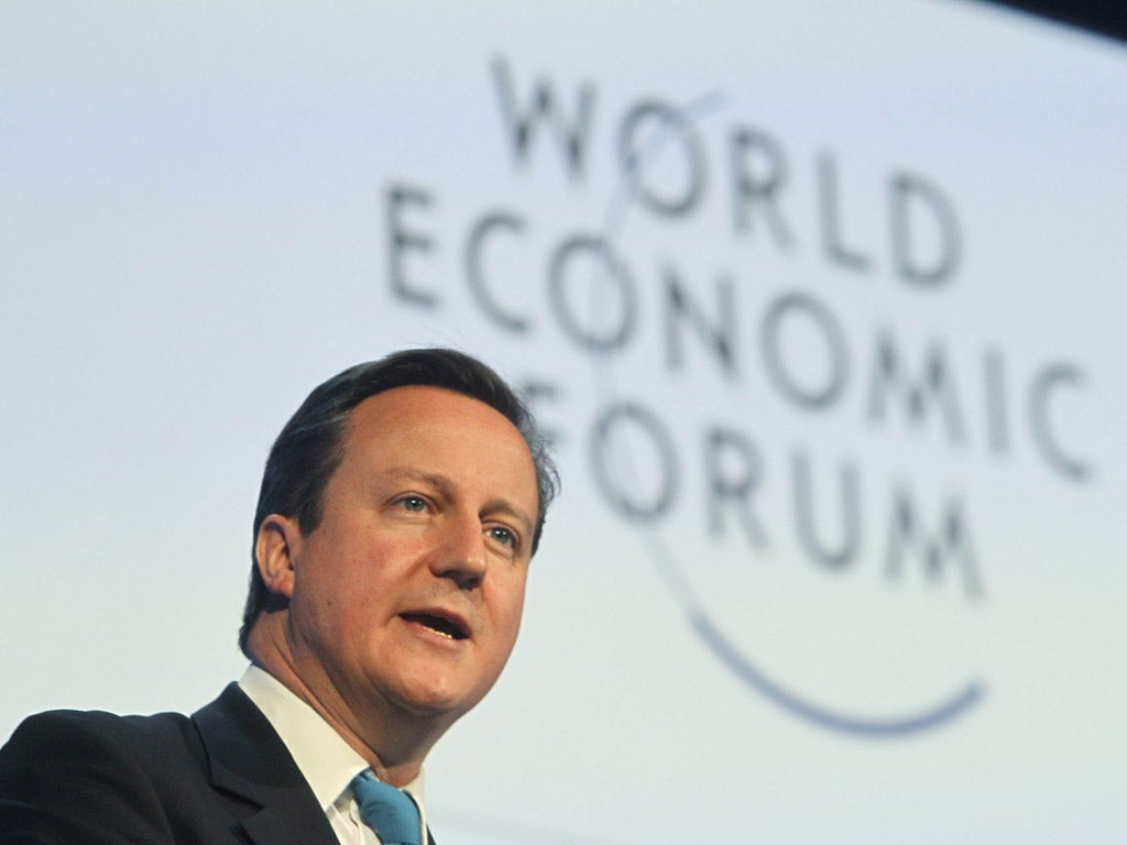 David Cameron: 'The crisis is still weighing down on business confidence and investment'