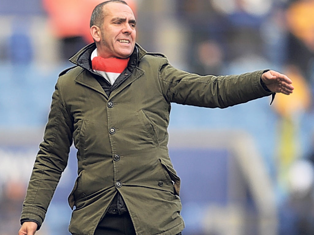 Arms deal: Paolo Di Canio urges his Swindon team to greater effort