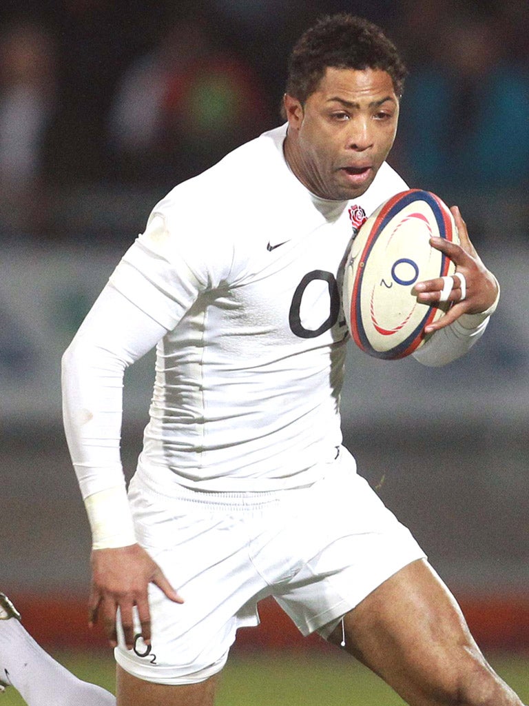 DELON ARMITAGE: The London Irish full-back was
held by police in Torquay last Saturday night