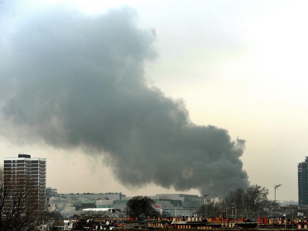 The scene in west London