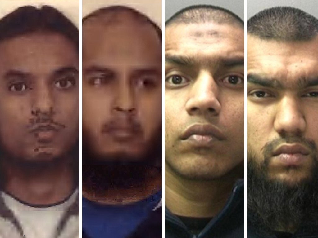 (L-R) Mohammed Chowdhury, Shah Rahman, Gurukanth Desai and Abdul Miah