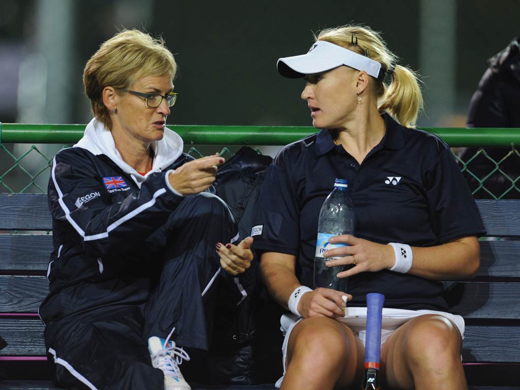 Elena Baltacha with Judy Murray