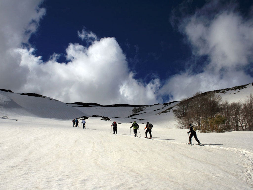 Upwardly mobile: Snowshoeing across the slopes of Etna