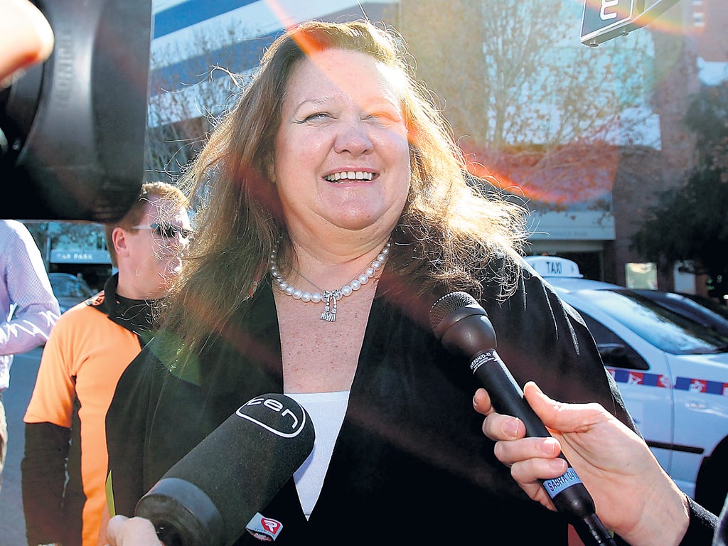 Gina Rinehart chairman of Hancock Prospecting, inherited her vast fortune from her father, Lang Hancock