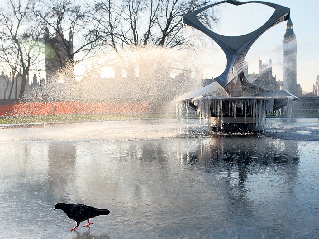 London freezes yesterday