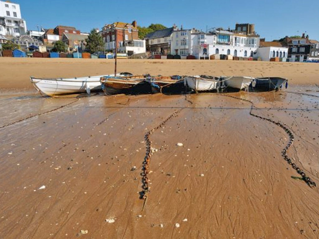 The beach at Broadstairs in Kent