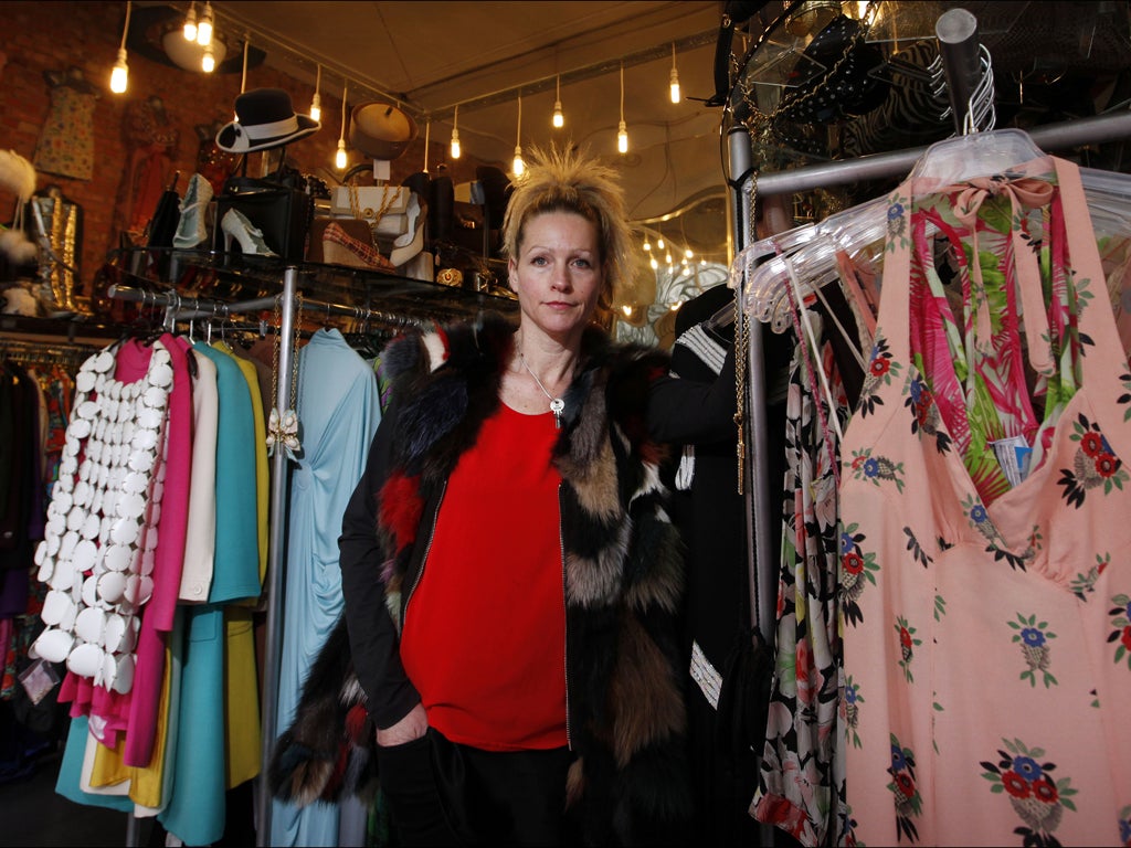 Buyer Clare Stansfield among her wares at Rellik